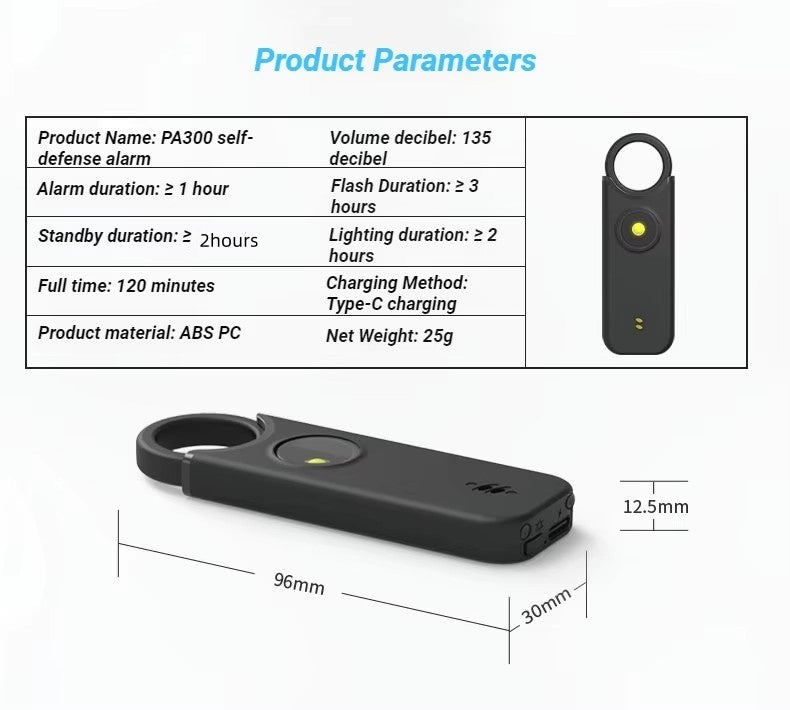 RTS: Self Defense Alarm with Flashlight-