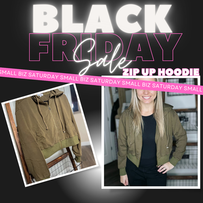 RTS: GAME DAY ZIP CROP HOODIE