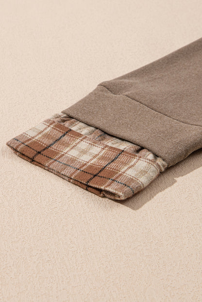 RTS: The Kelli Layered Knit and Flannel Top-