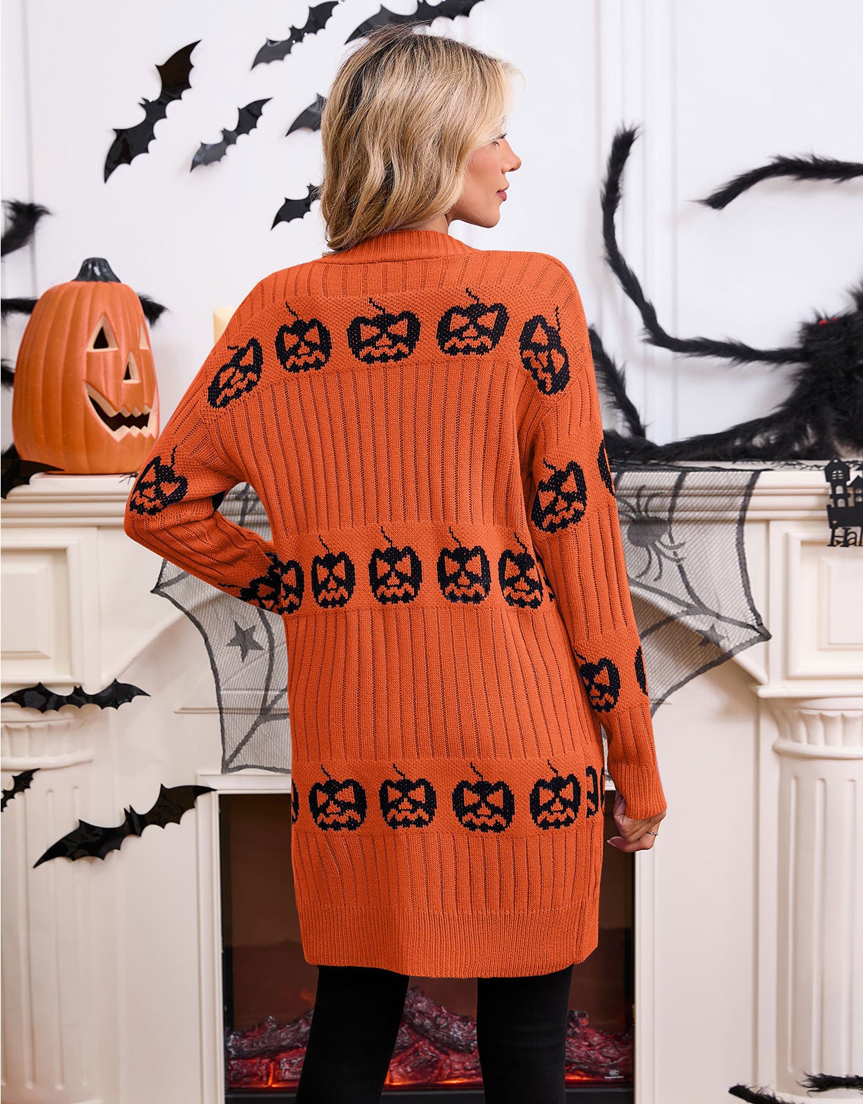 RTS: Pumpkin knit cardi