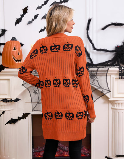 RTS: Pumpkin knit cardi