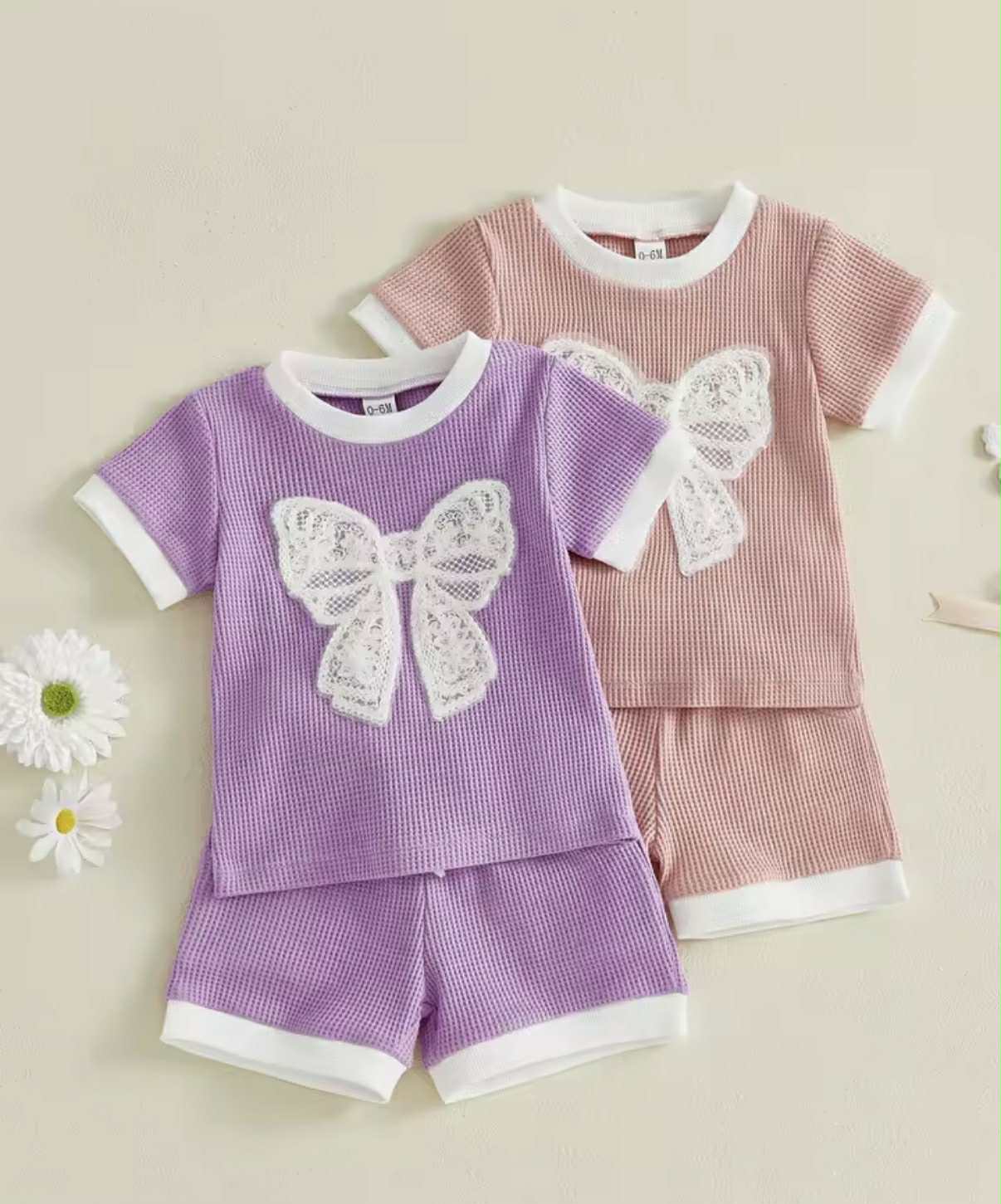 PREORDER: Bella Bow Ribbed Short Set 1.19.26