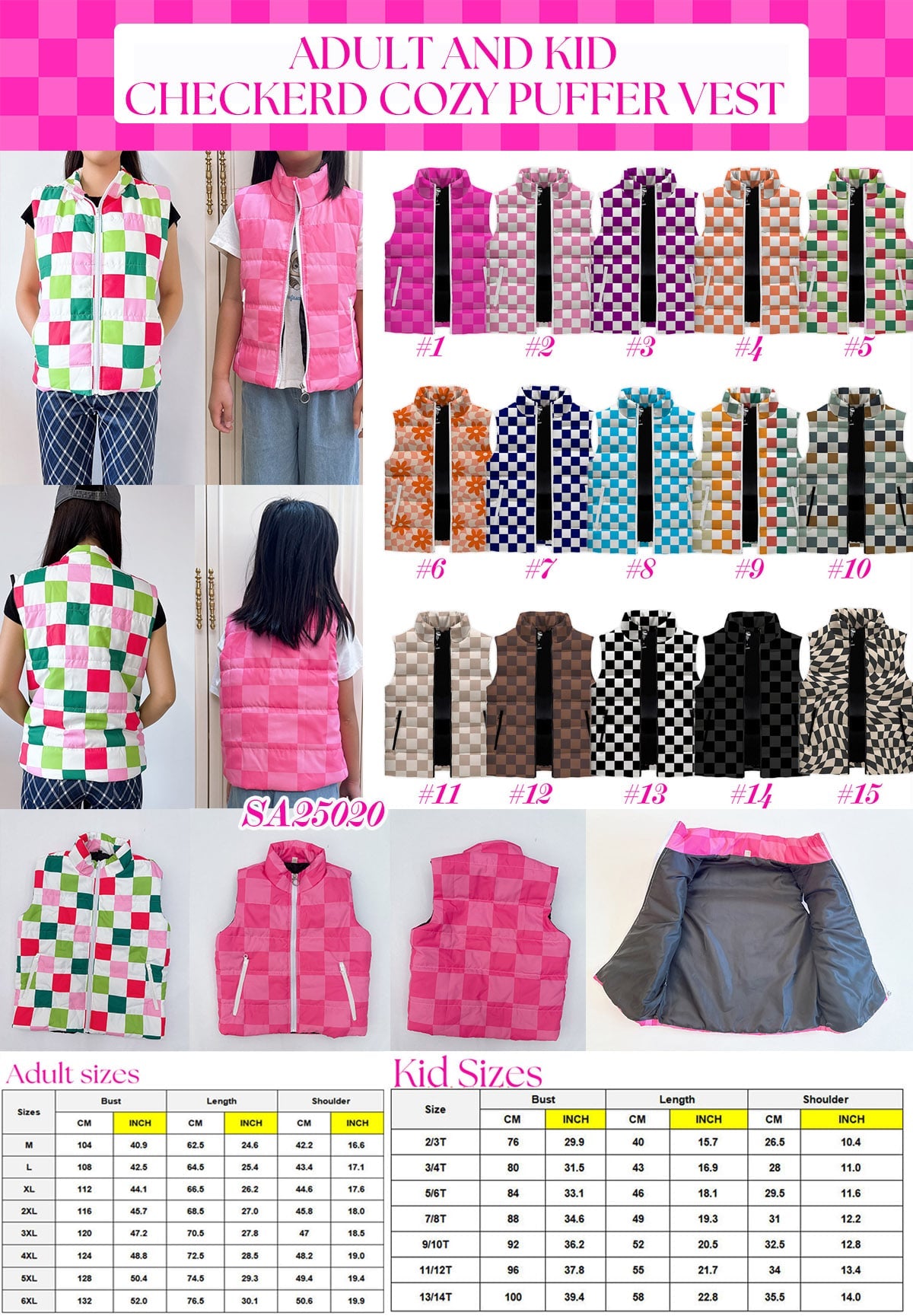 PREORDER: MOMMY ME Puffer Vest (CUSTOM PRINT) 1.19.26