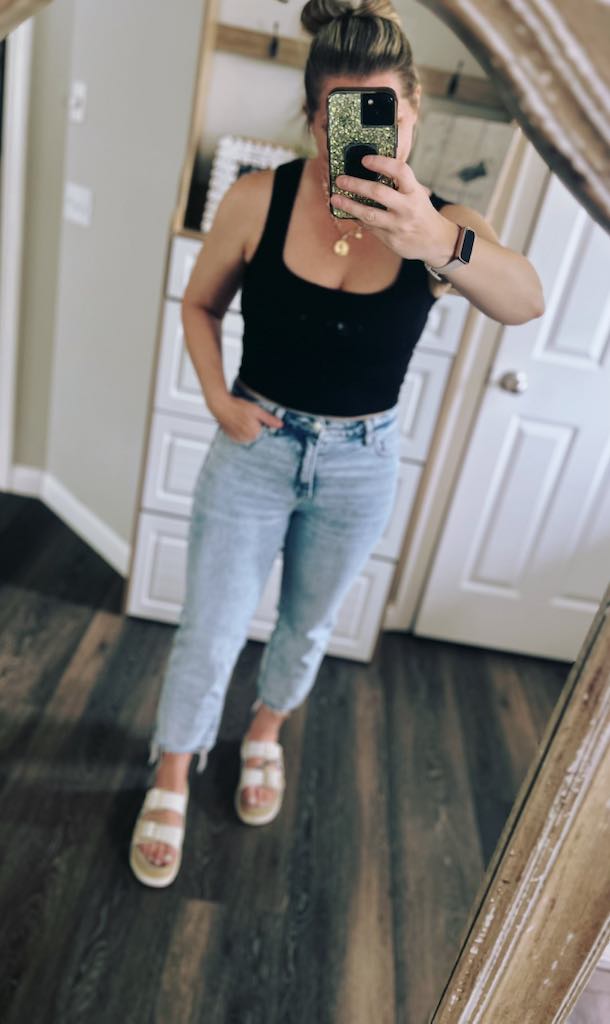 RTS: Zenana Ribbed Square neck Soft Crop Tank