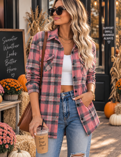 PREORDER: The Brielle Plaid Shacket 9.21.26
