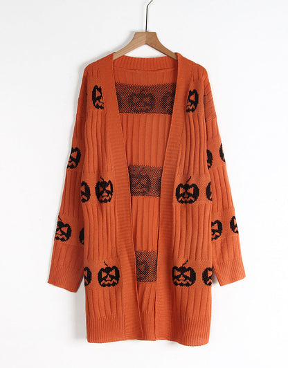 RTS: Pumpkin knit cardi