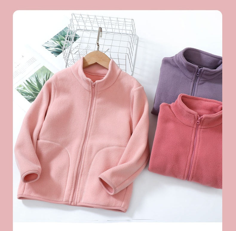 PREORDER: Kids Solid Color Zip Up Fleece 9.22.25 osym