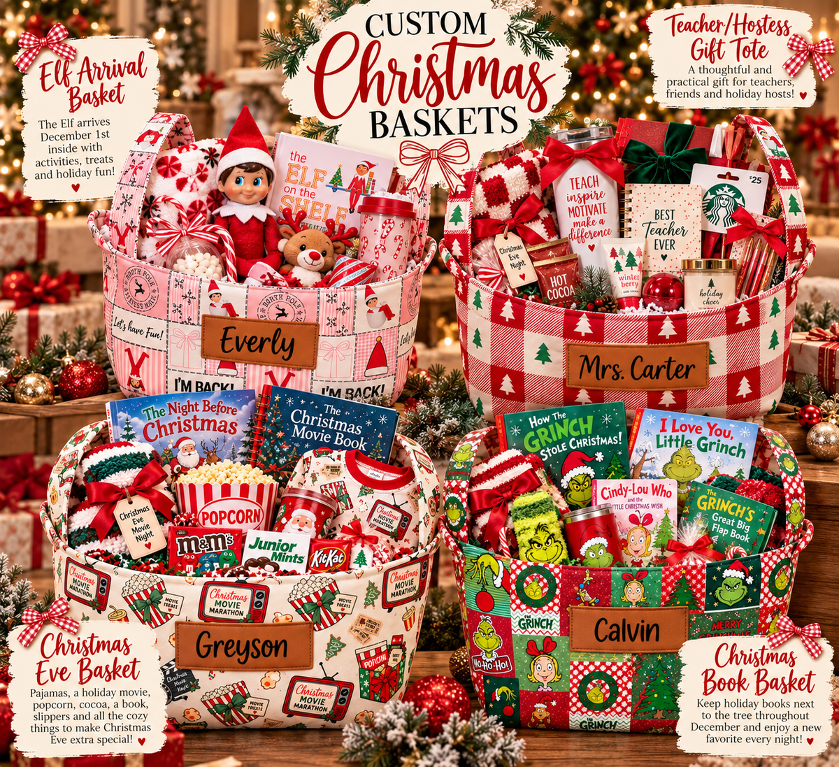 PREORDER: The Custom Christmas Baskets | Upload Your Design 10.5.26