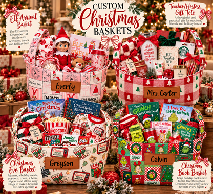 PREORDER: The Custom Christmas Baskets | Upload Your Design 10.5.26