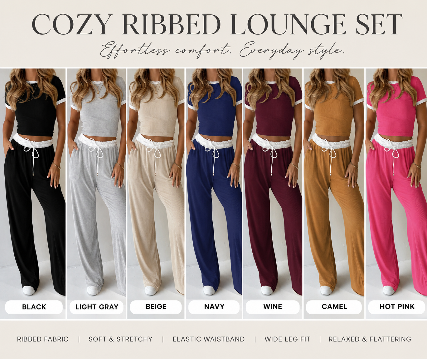 PREORDER: Cozy Ribbed Lounge Set  8.10.26
