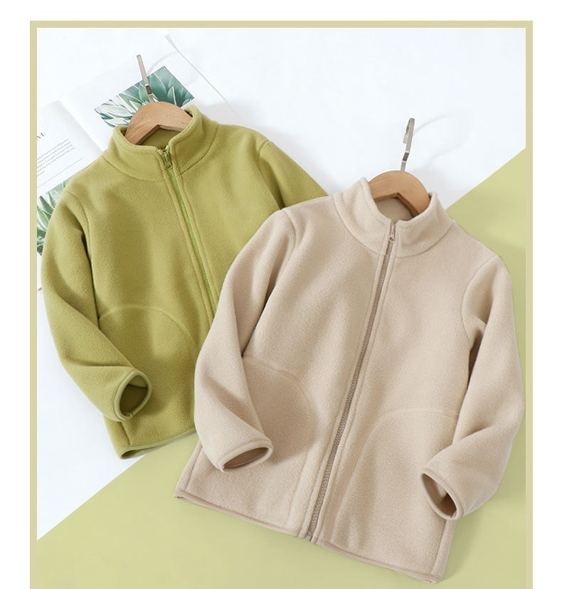 PREORDER: Kids Solid Color Zip Up Fleece 9.22.25 osym