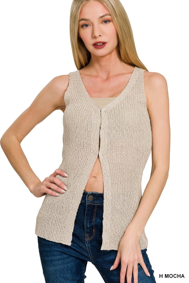 RTS: ZENANA Hood Eye Sweater Layering Vest
