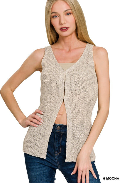 RTS: ZENANA Hood Eye Sweater Layering Vest