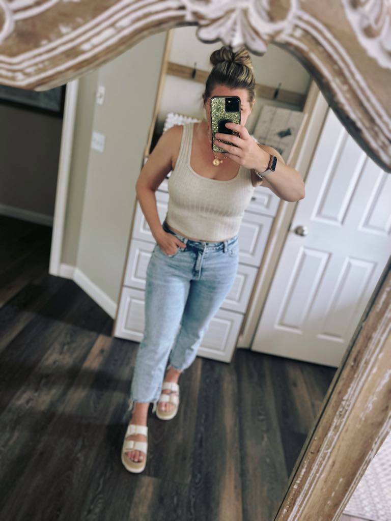 RTS: Zenana Ribbed Square neck Soft Crop Tank