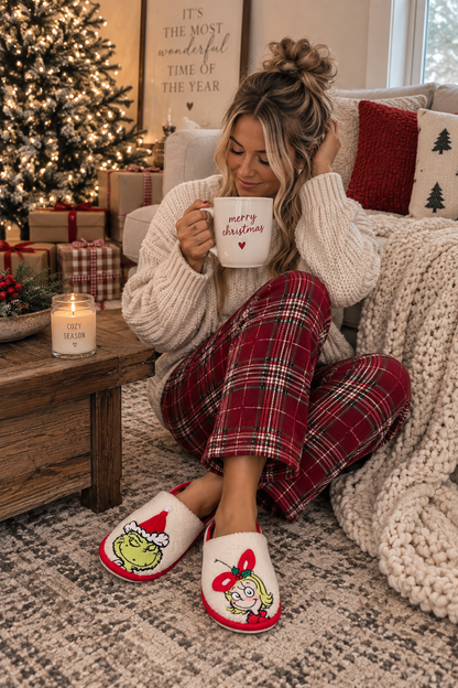 PREORDER: The Mean One Holiday Slippers 9.21.26