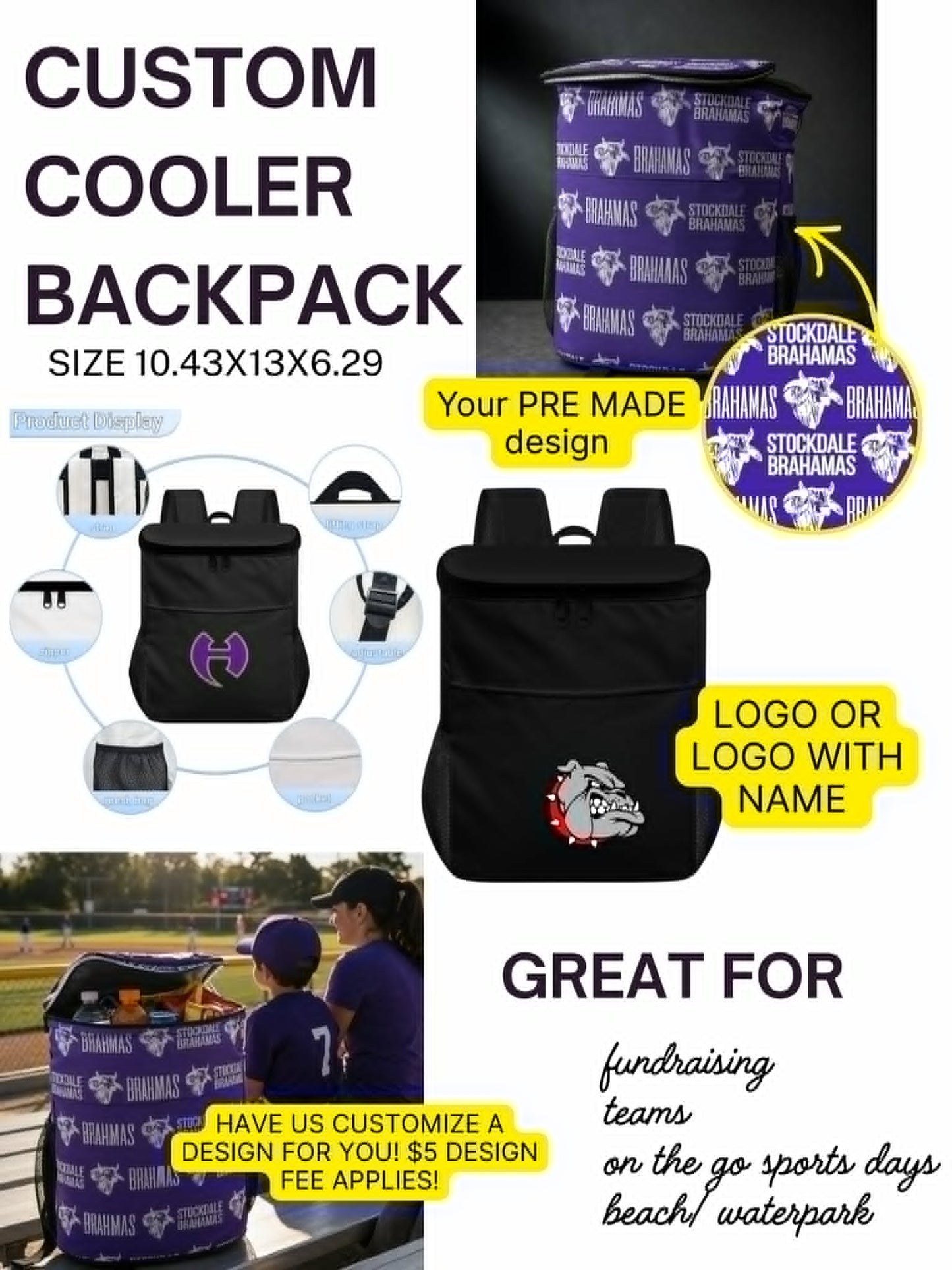 PREORDER: Solid + Logo  Custom Cooler Backpack RERUN 6.15.26 OSYM