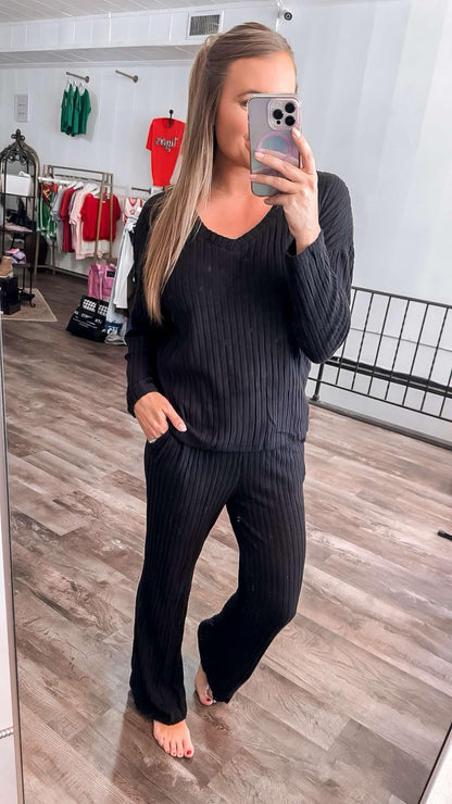 RTS: The Becky Ribbed Pullover and Pant Set