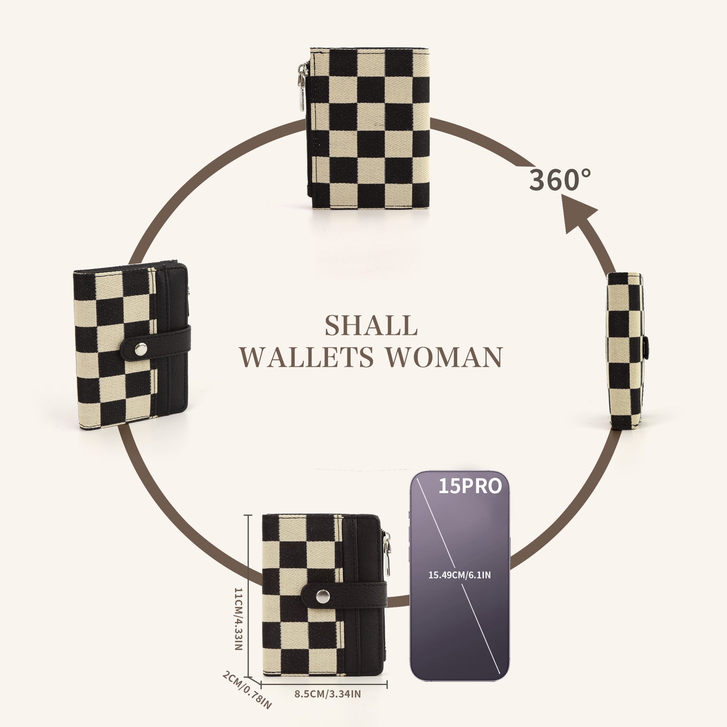 rts: Quilted or Checker Vegan Leather Wallets
