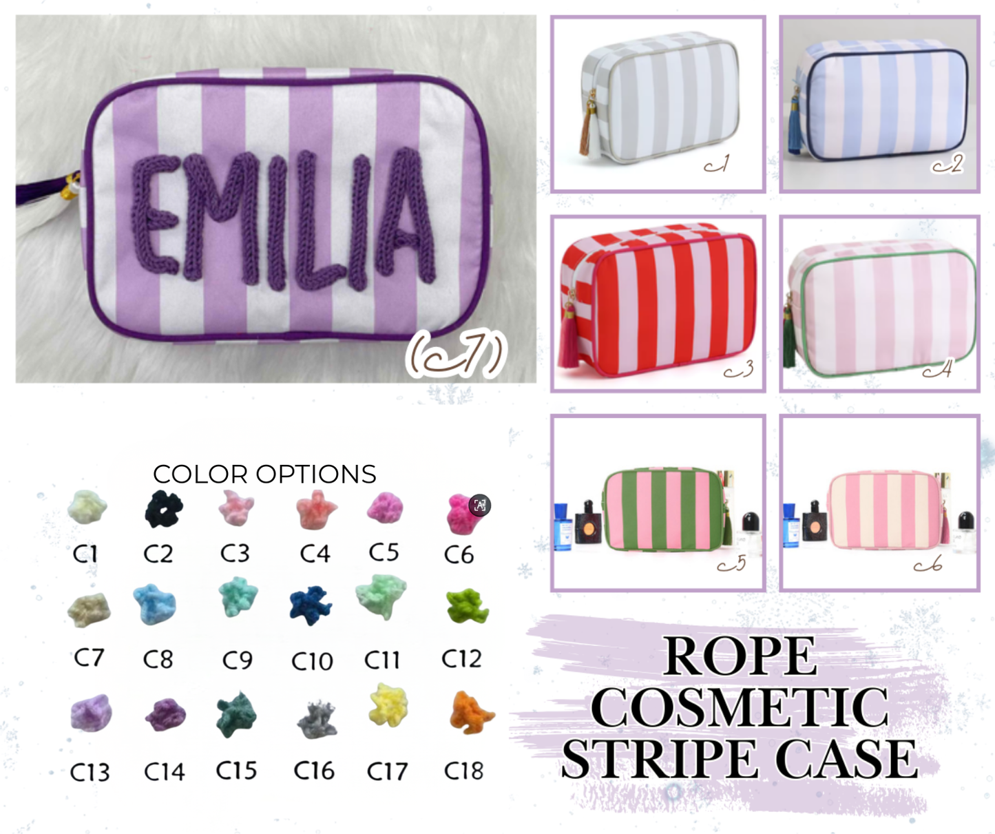PREORDER: Rope Cosmetic Stripe Case RERUN 3.23.26 osym