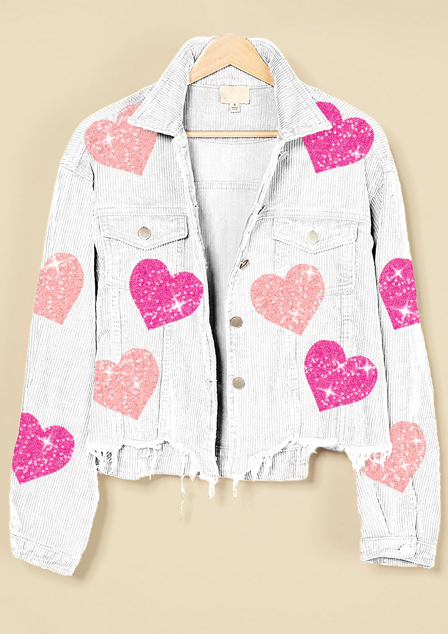 RTS: Sequin Heart Corduroy Shacket!