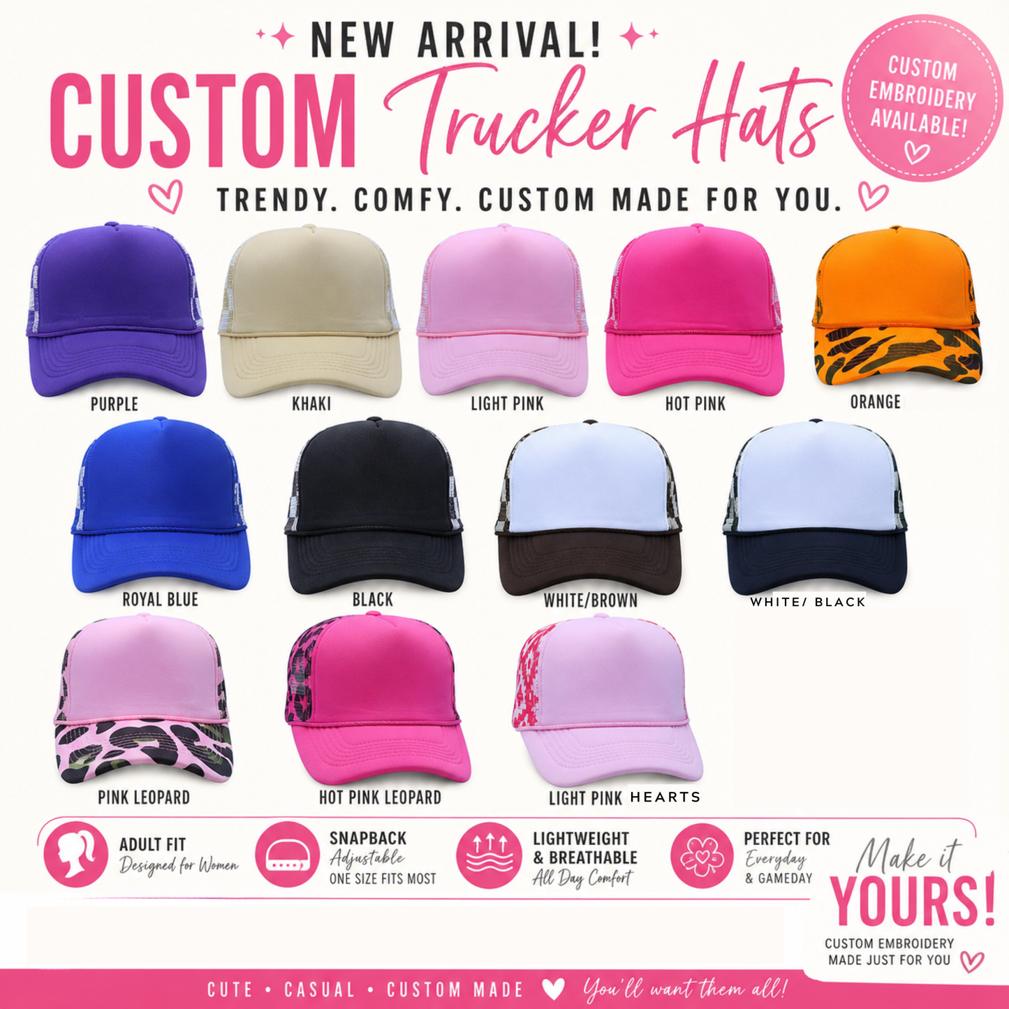 PREORDER: Adult Custom Trucker Hats 5.11.26
