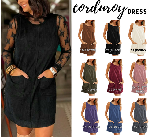 PREORDER: Calliope Corduroy dress 9.22.25 osym