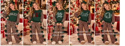 PREORDER: The Exclusive Holiday Custom Crewneck Bow Set | Premade Leopard Christmas  11.2.26