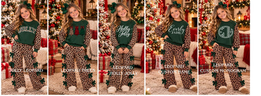 PREORDER: The Exclusive Holiday Custom Crewneck Bow Set | Premade Leopard Christmas  11.2.26