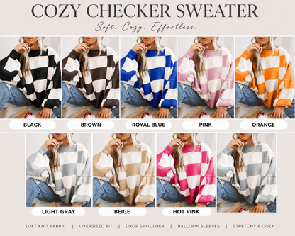 PREORDER: Cozy Checker Sweater RERUN 9.28.26