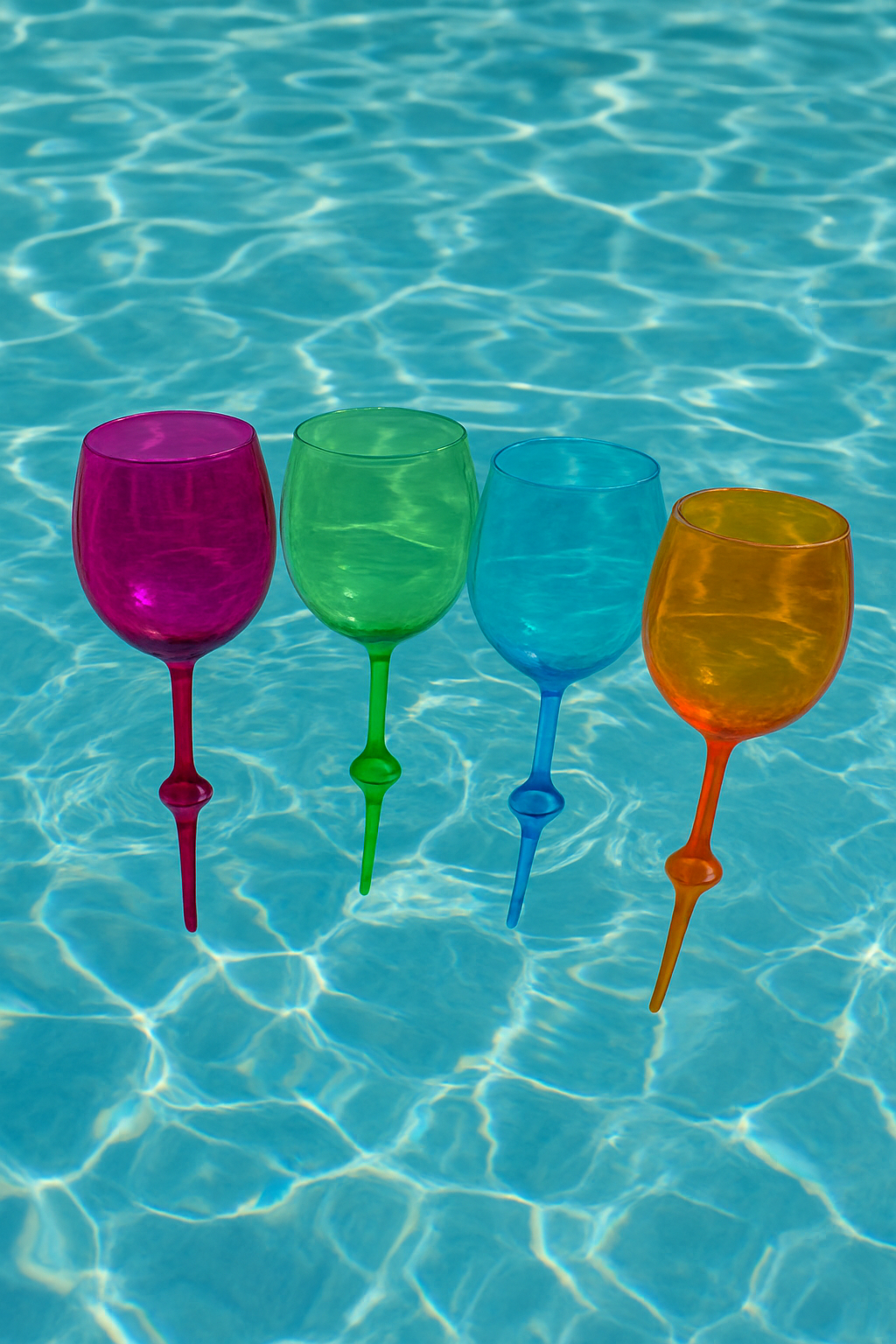 RTS Floating Acrylic wine glasses