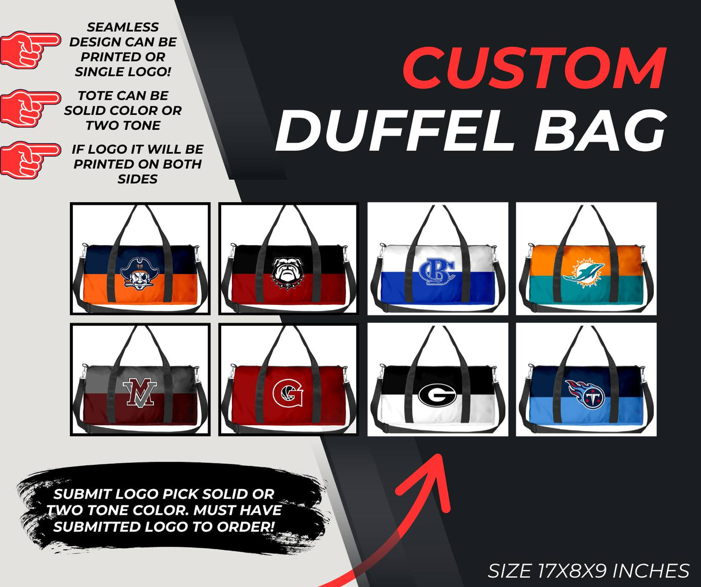 PREORDER: CUSTOM DUFFEL BAGS 1.19.26