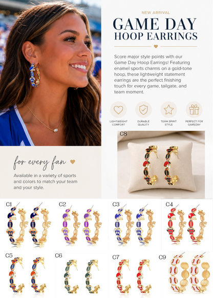 RTS: Game Day Hoop Earrings
