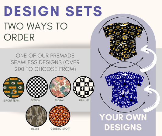 PREORDER: Custom Print TWO PIECE SET ( kids and adults) - custom seamless-mockup 9.22.25 osym