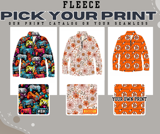 PREORDER: CUSTOM fleece pullover  (our print) 10.20.25