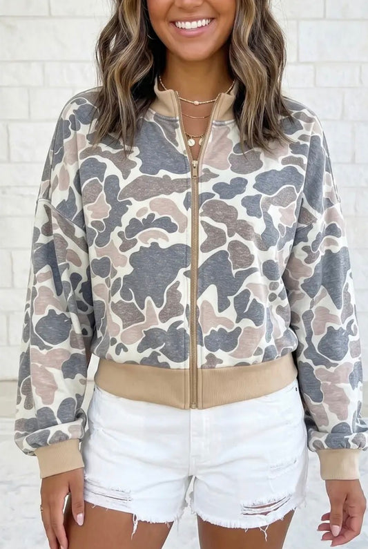 PREORDER: Camo Bomber Jacket  8.17.26