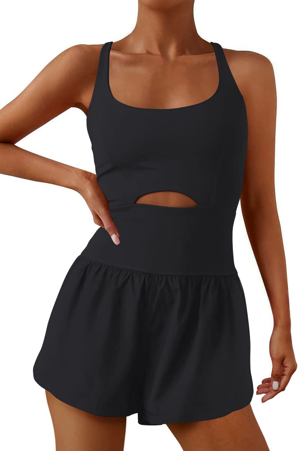 RTS: The Amber Racerback Cut-Out Romper-