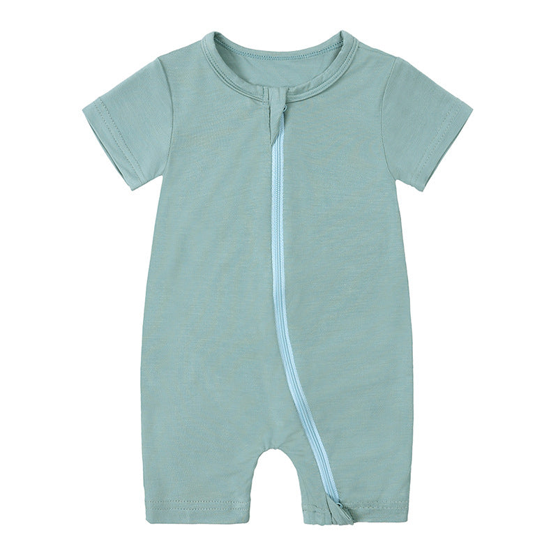 RTS: Bamboo Fiber Baby Short Sleeve Romper