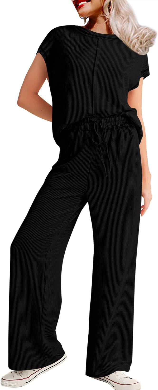 RTS: The Cora Ribbed Tee and Pant Set