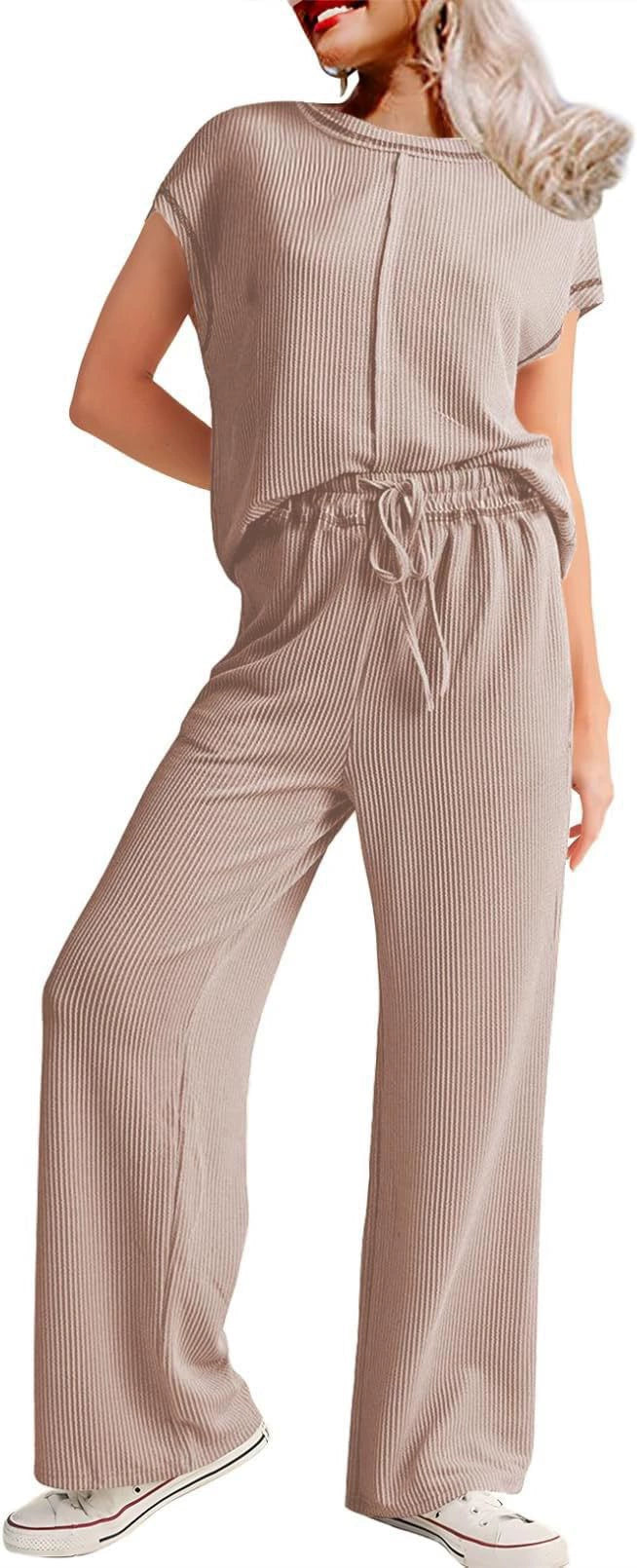 RTS: The Cora Ribbed Tee and Pant Set
