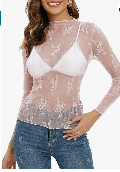 Preorder: long sleeve lace top 9.22.25 osym