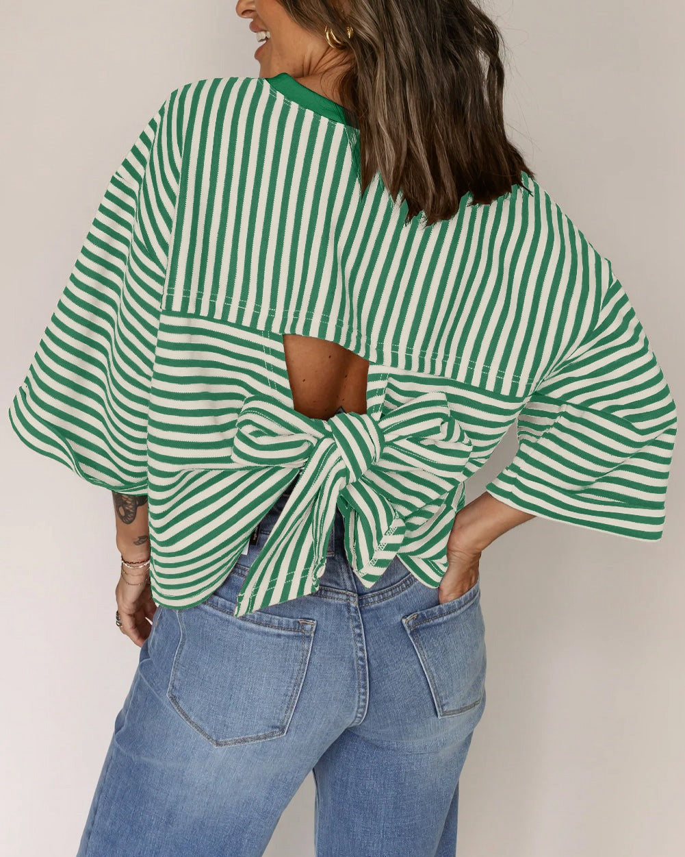 PREORDER: Striped Callie Bow top 1.19.26