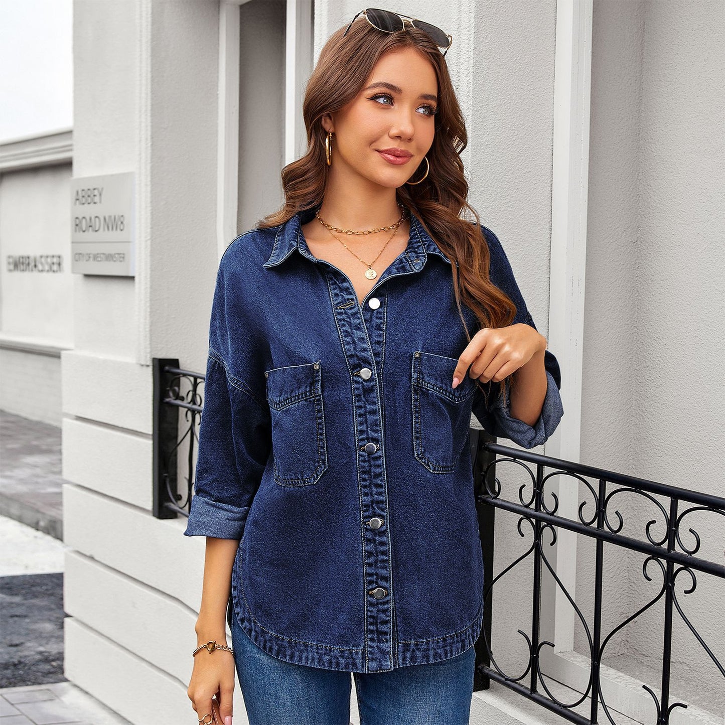 PREORDER: On the Move Denim Light Weight Button Down 1.19.26