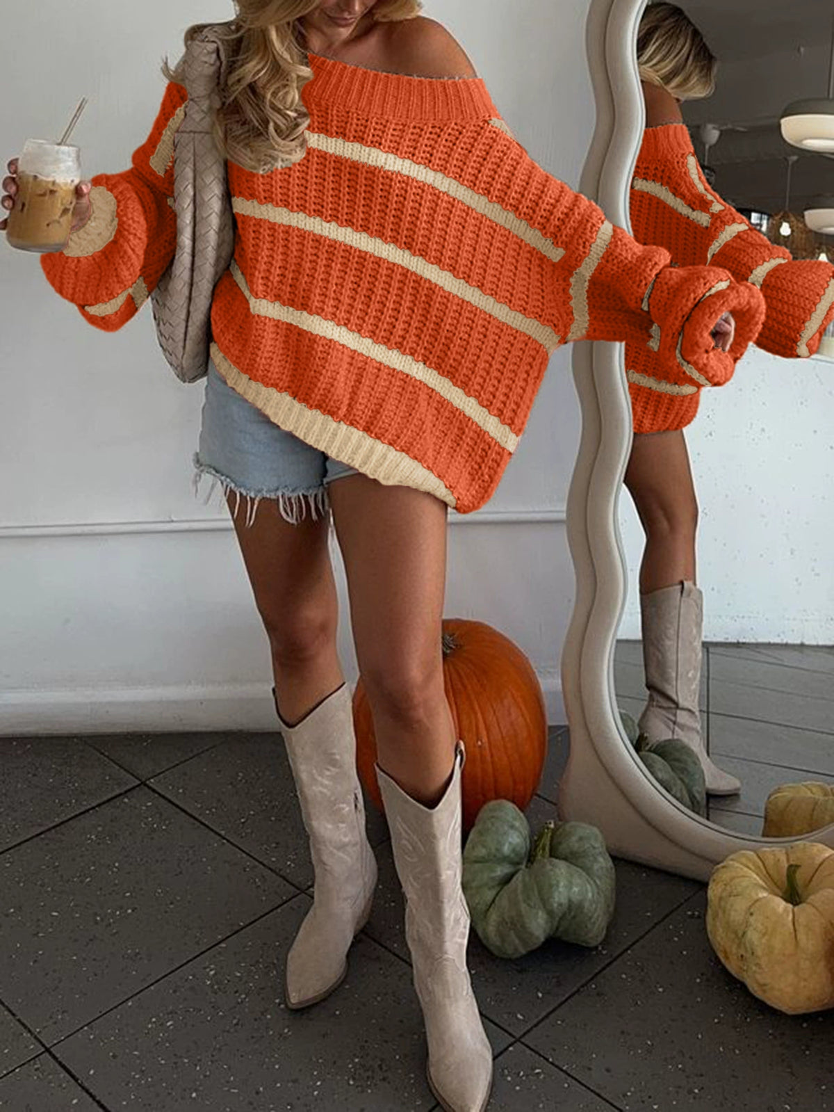 PREORDER: The Fireside Stripe Knit Sweater RERUN 9.28.26