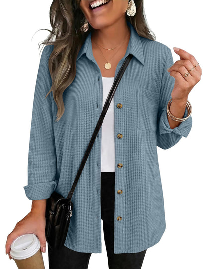 PREORDER: The Ellison Waffle Button Down 9.14.26