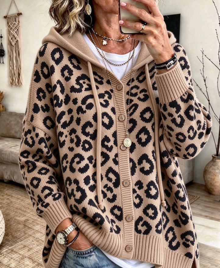 PREORDER: Leopard Hooded Cardigan 11.2.26
