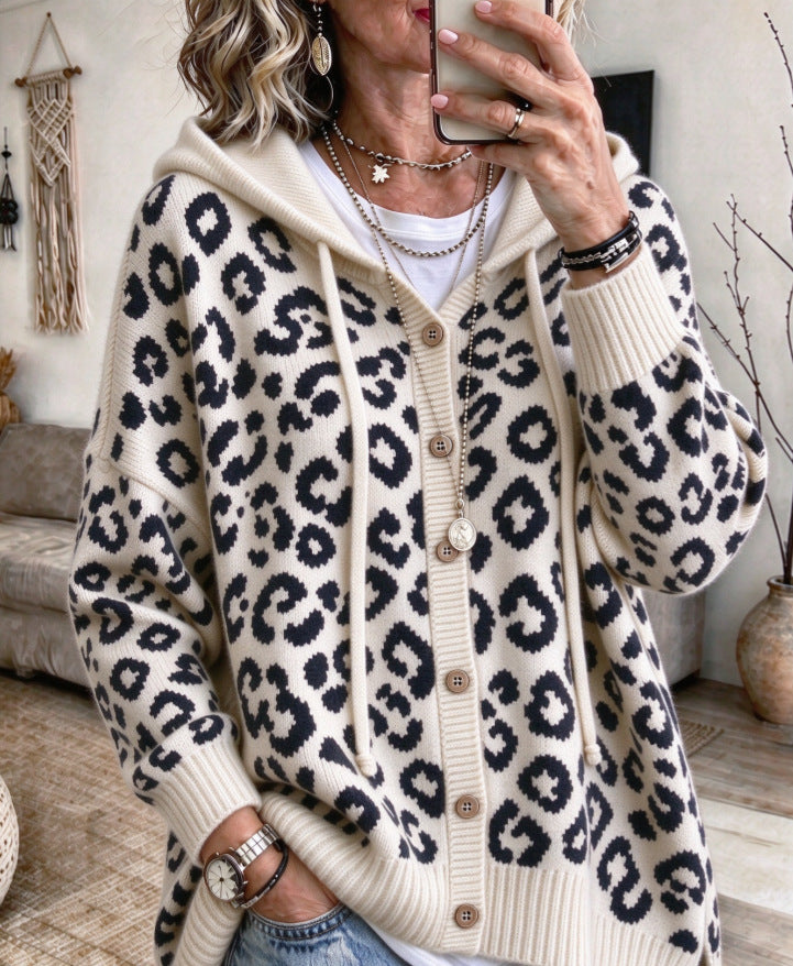 PREORDER: Leopard Hooded Cardigan 11.2.26