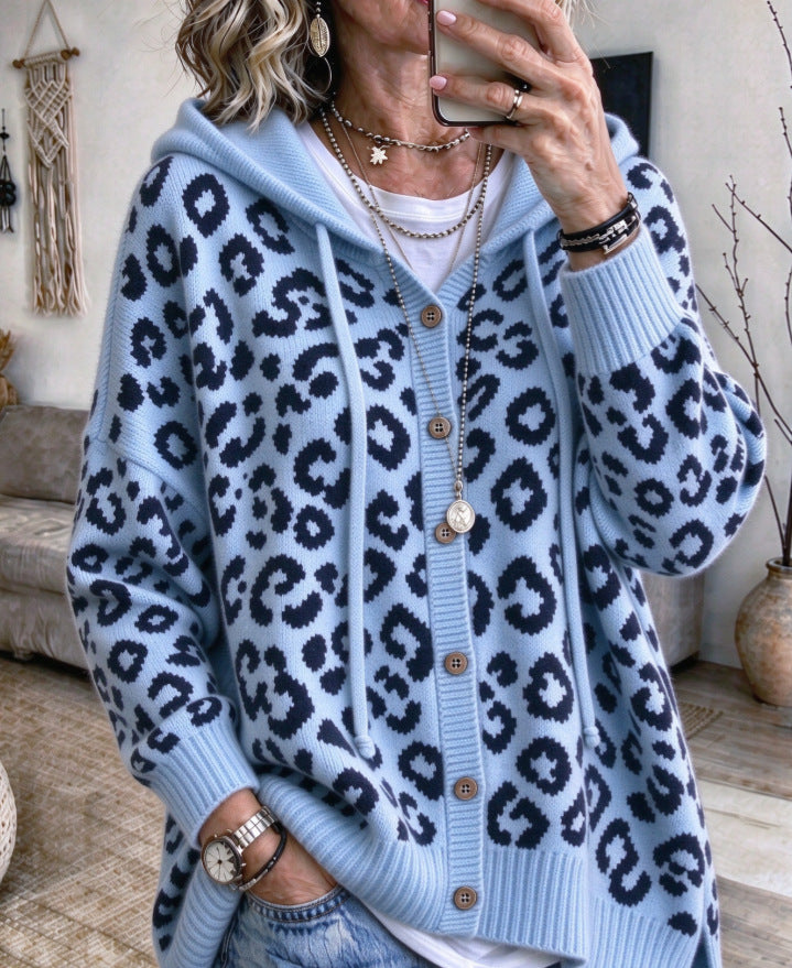 PREORDER: Leopard Hooded Cardigan 11.2.26