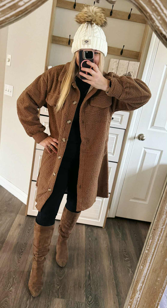 PREORDER: Rerun RAZ Teddy Bear Shacket 12.1.25