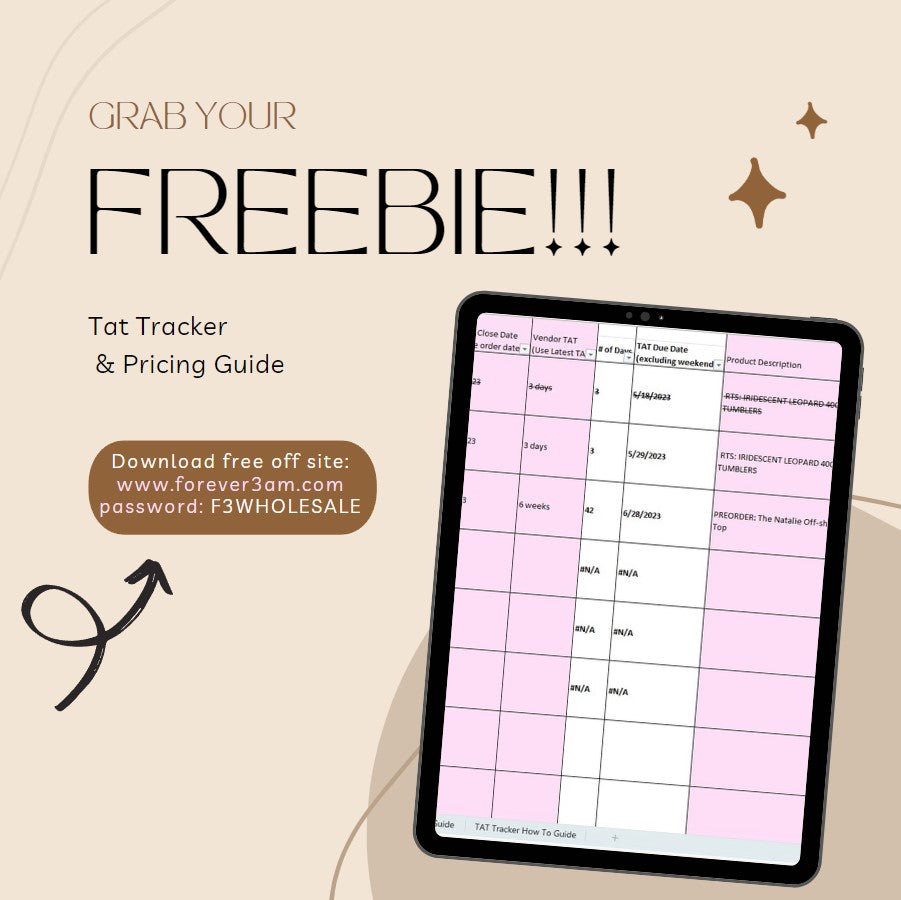 FREE TAT TRACKER AND PRICING GUIDE- FOR BOUTIQUES