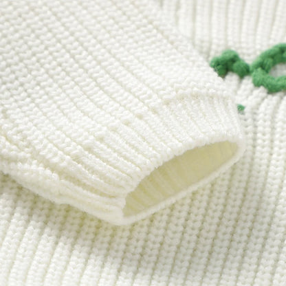 RTS: Kids Rope Embroidered Lucky Sweater-